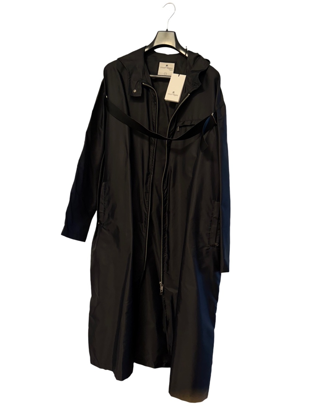 Courrèges Black Men's Zip-Front Jacket